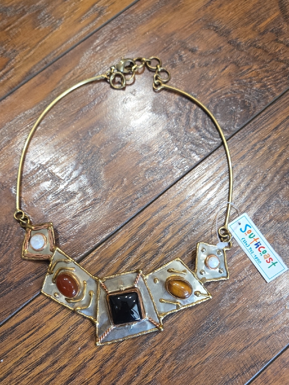 Gold-Tone Multistone Statement Necklace - Gold